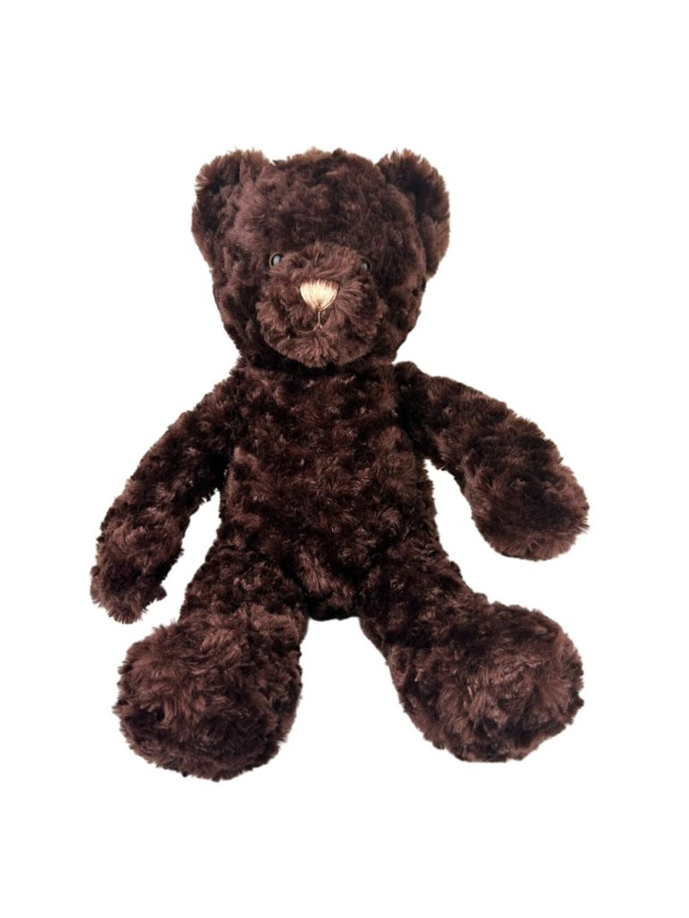 Build-a-Bear Workshop Fuzzy Dark Brown Bear Plush Stuffed Animal Wire Arms